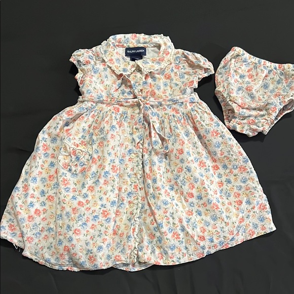 Ralph Lauren Other - Ralph Lauren Floral Baby Dress with Bloomers, 12 Months